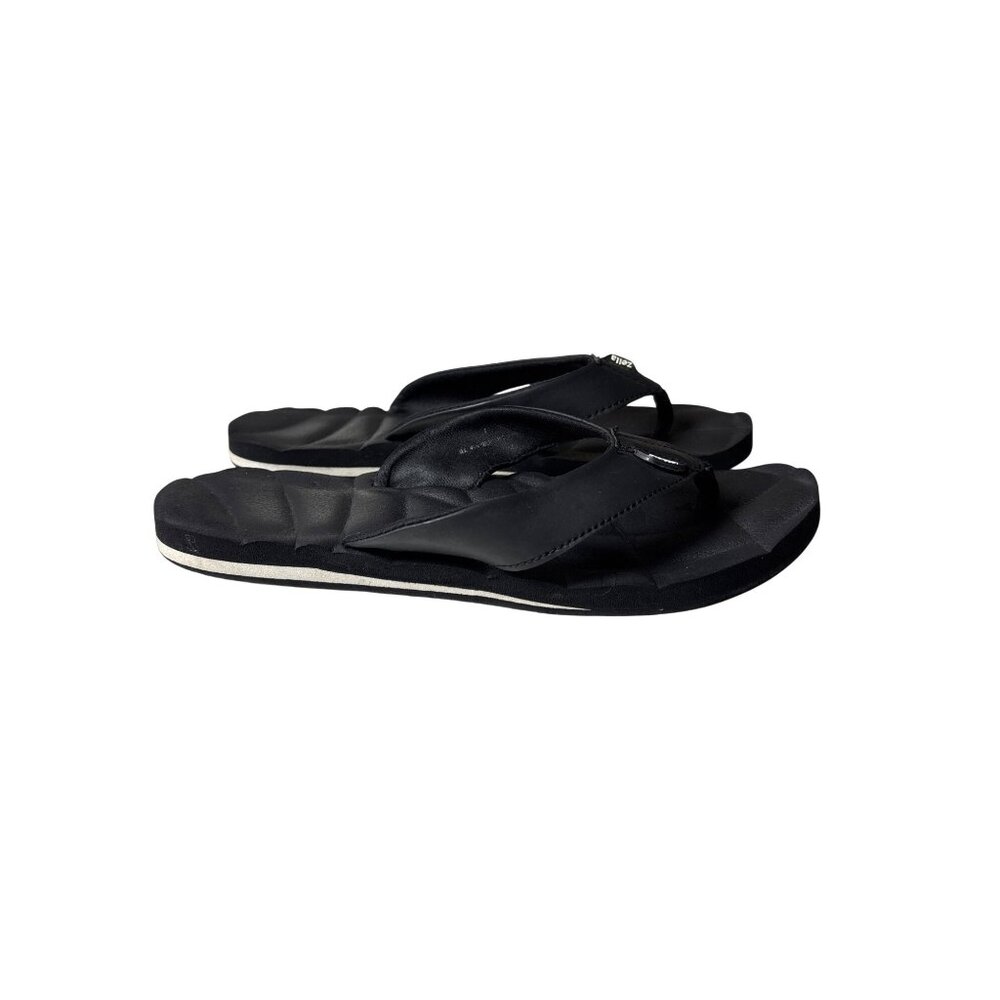 Zella Flip Flops Size 7 Black Lightweight‎ Gym Sandals Comfort Slides Beach - Picture 2 of 9